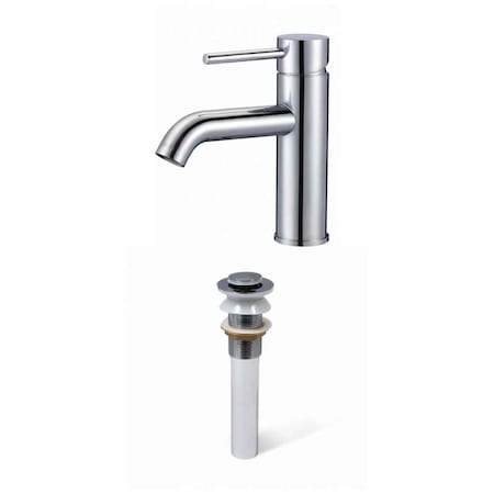 1 Hole CUPC Approved Lead Free Brass Faucet Set In Chrome Color, Drain Incl.